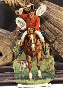 Chatarra victoriana troquelada caza zorro "Liderando el campo" escena Raphael Tuck L11 - Imagen 1 de 5