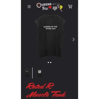 Queens Of The Stone Age Rated R Muscle Tank Shirt Black Men’s Sz 2XL New - Image 1 of 4