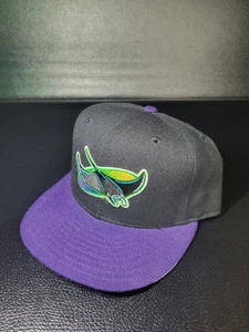 NEW Vintage Rare Tampa Bay Rays New Era Made USA MLB Wool Blend Hat Fitted 7 3/8 - Picture 1 of 13