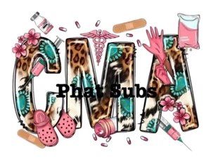 Sublimation Print Certified Medical Assistant CMA Ready To Press Heat Transfer - Picture 1 of 1