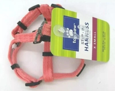 Arnés para perro Top Paw XSmall XS Coral 9" - 12" circunferencia NUEVO Foto 1 de 4