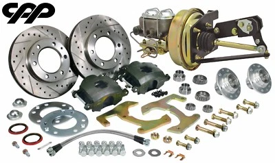 1955-59 Chevy GMC Truck Complete Power Disc Brake Conversion Kit + Billet Hubs - Image 1 of 4
