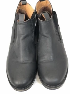 Mens Size 8 Pull-On Chukka Leather Ankle Boots Memory Foam Comfort Black - Picture 1 of 12