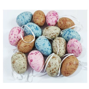 16 Pieces Easter Pastel Eggs With String For Tree Hanging BUY TWO GET ONE FREE - Picture 1 of 5