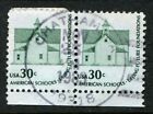 US Chatham 1989 circular postmark on horizontal pair 30c SG:1591 1979 School#859
