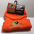 Mossy Oak Super Heavy Knit Insulated Beanie Hat Orange Hunt Ski Genuine Nwt