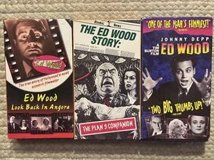 VHS Lot (3) Ed Wood Story, Back in Angora (Sealed), Ed Wood (Johnny Depp) - Bild 1 von 1