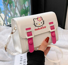 Hello Kitty White Fashion Anime Shoulder Messenger PU Leather Square Bag