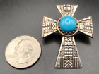 Carolyn Pollack Roderick Tenorio RMT Sterling Silver Turquoise Cross Pendant QVC