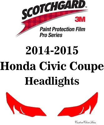 Película de protección de pintura 3M Scotchgard serie Pro para Honda Civic 2014 2015 cupé Foto 1 de 3