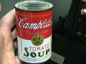 Vintage Coin Bank ~ 125th Anniversary Campbell's Tomato Soup Can ~ Metal Bank - Picture 1 of 7