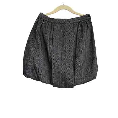 La Stupenderia 蓝色粗花呢羊毛混纺泡泡裙(8 码) — 第 1/4 张图片