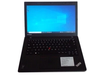 Lenovo ThinkPad T440 Laptop Intel i5 4300U 1.9GHz 8GB 120GB SSD Windows 10 14" - Image 1 of 4