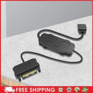 ARGB Controller 5V 3PIN to SATA Interface Extension Cable for PC Case Fan(Black) - Photo 1/8