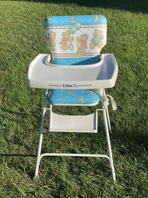 Cadeira alta vintage Graco metal vinil bebê - Imagem 1 de 4