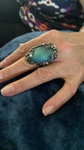 Alexis Bittar Ring natürlicher grüner Stein Größe 7-7 1/2 - Bild 1 von 7