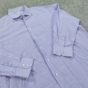 Trevor Furbay Dress Shirt Mens 19 Button Thomas Mason Bespoke - Picture 1 of 11
