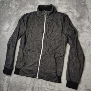 Lululemon Prepost Jacke Herren Medium meliert grau durchgehender Reißverschluss Taschen leicht - Bild 1 von 13