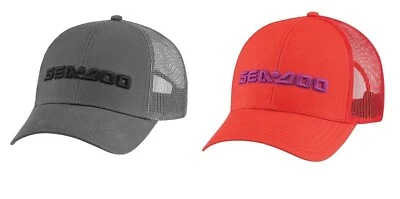 NWT Sea-Doo Mesh Cap Snap Back Trucker Hat with Embroidered Logo OS P/N 45468700 - Image 1 of 2