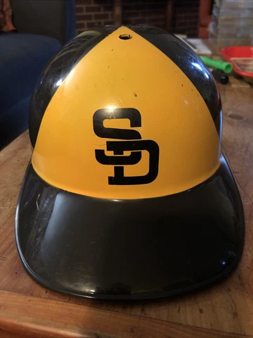 Vintage Baseball Plastic Batting Helmet Hat San Diego Padres Adjustable 1969 Cover