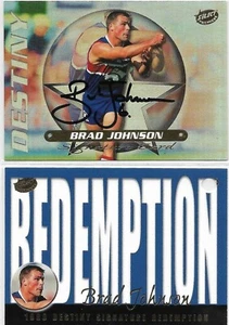 1999 Select Premiere Destiny Signature (DS16) Brad JOHNSON Western Bulldogs #230 - Picture 1 of 1