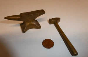 VTG Solid BRASS Small Mini Anvil Hammer Gunsmith Jeweler Watchmaker Hardie Pitch - Picture 1 of 11