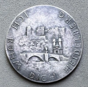 HEIDELBERG Ich Ruhm Dich "I Glory You" Germany Silver Token Medal;X656 - Picture 1 of 2