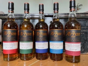 Isle of Arran 5 Flaschen Cask Finishes Scotch Whisky, limited editions, 50% Vol - Bild 1 von 12