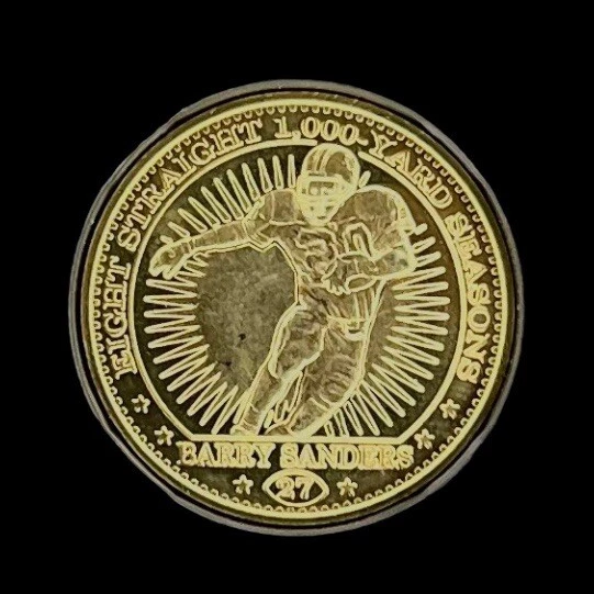 巴里·桑德斯 1997 年 Pinnacle 完好收藏硬币 #27 底特律狮子会名人堂 MVP — 第 1/1 张图片