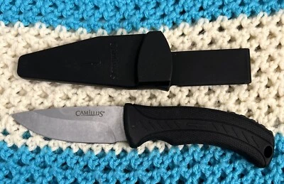 CAMILLUS TITANIUM Frontier Fixed Blade Hunting Knife W/Sheath 8” - Image 1 of 4