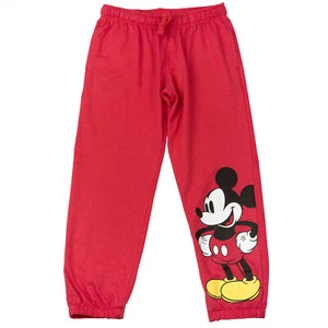 Mickey Mouse Retro Pose Solid Red Junior's Lounge Pants Red - Picture 1 of 15