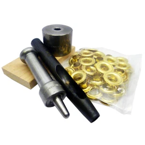 CS Osborne Brass Semi Professional Eyelet Kit - Solid Brass Eyelets - Picture 1 of 8