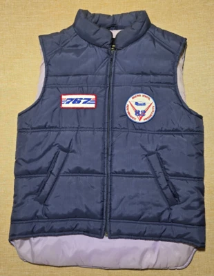 Vintage Boeing Vertol 82 767 Chinook  Patch Puffer Vest Size M Blue Sears  - Image 1 of 4