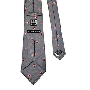 Ike Behar Men's NWT Hand Tailored Gray Paisley Silk Tie - Picture 1 of 9