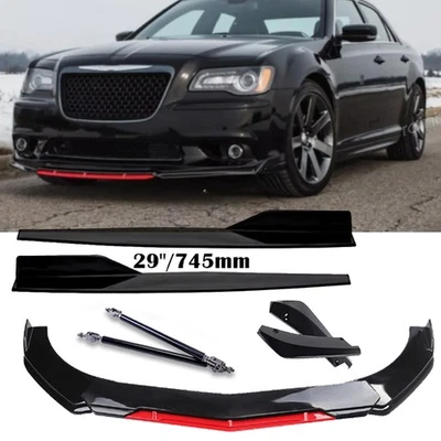 Front Bumper Lip Splitter Spoiler Glossy Black Body For Chrysler 300 300s 300c - Image 1 of 4