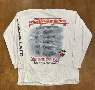 Camiseta de Colección Años 90 NASCAR Café Manga Larga Grande 1998 Copa Winston Foto 1 de 4