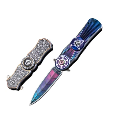 MARKENLOS Fidget-Spinner-Messer, EDC-Multifunktions-Klappmesser für den Außenbereich