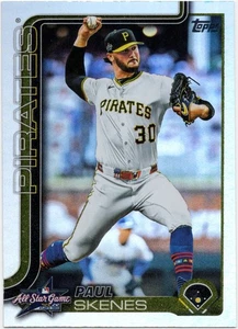 2025 Topps Update Paul Skenes All Star Game ASG-27 Rainbow Foil Pirates - Picture 1 of 2