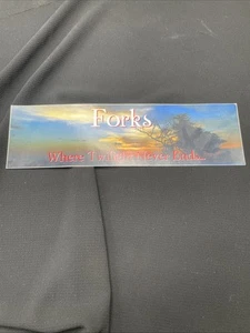 Pegatina de parachoques Twilight Forks - Imagen 1 de 2