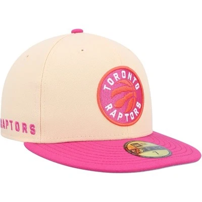 New Era 59FIFTY NBA Toronto Raptors Passion Mango Gorra Ajustada Para Hombres Talla 7 3/4 Foto 1 de 4