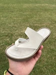 Sandali donna Eastland alloro zeppa bianca taglia 6 comodi abito slide fantasia sole - Foto 1 di 11