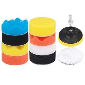 Esponja Pulir 11 Stück Para Coche Con Adaptador Taladro Y Almohadillas Cera Lana - Bild 1 von 9