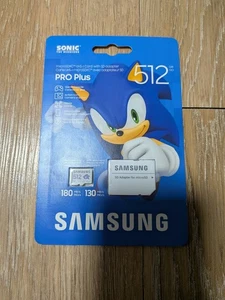 PRO Plus Sonic the Hedgehog + Adaptateur MicroSDXC 512Go Carte MicroSD - Photo 1 sur 2