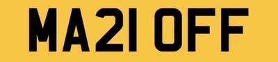 MARIO F NUMBER PLATE PRIVATE REGISTRATION CHERISHED REG MA21 OFF PERSONAL REG - Image 1 of 4