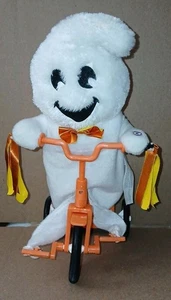 Gemmy Halloween Animated Ghost Riding Bicycle Sings I Want To Ride My Bicycle - Picture 1 of 7