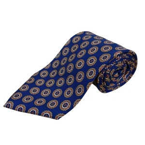 Vintage Brooks Brothers Blue Silk Floral Pattern Tie  Classic Handmade USA - Picture 1 of 7