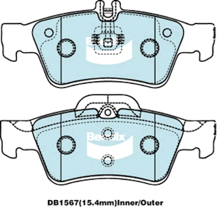 Bendix EURO+ Brake Pad Set Rear For Mercedes-Benz S-Class [C215 C216, W220 W221] - image 1 of 1