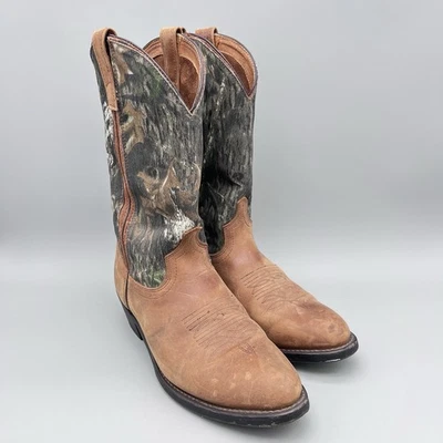 Botas de Vaquero Laredo 12611 Para Hombre Talla 10D Marrón Roble Mossy Camufladas Parte Superior Foto 1 de 4