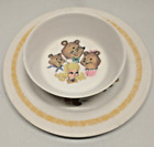 Assiette et bol pour enfants vintage en mélamite Oneida Goldilocks & Three Bears