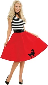 50's Rockabilly Poodle Skirt Red Size Medium - Picture 1 of 1